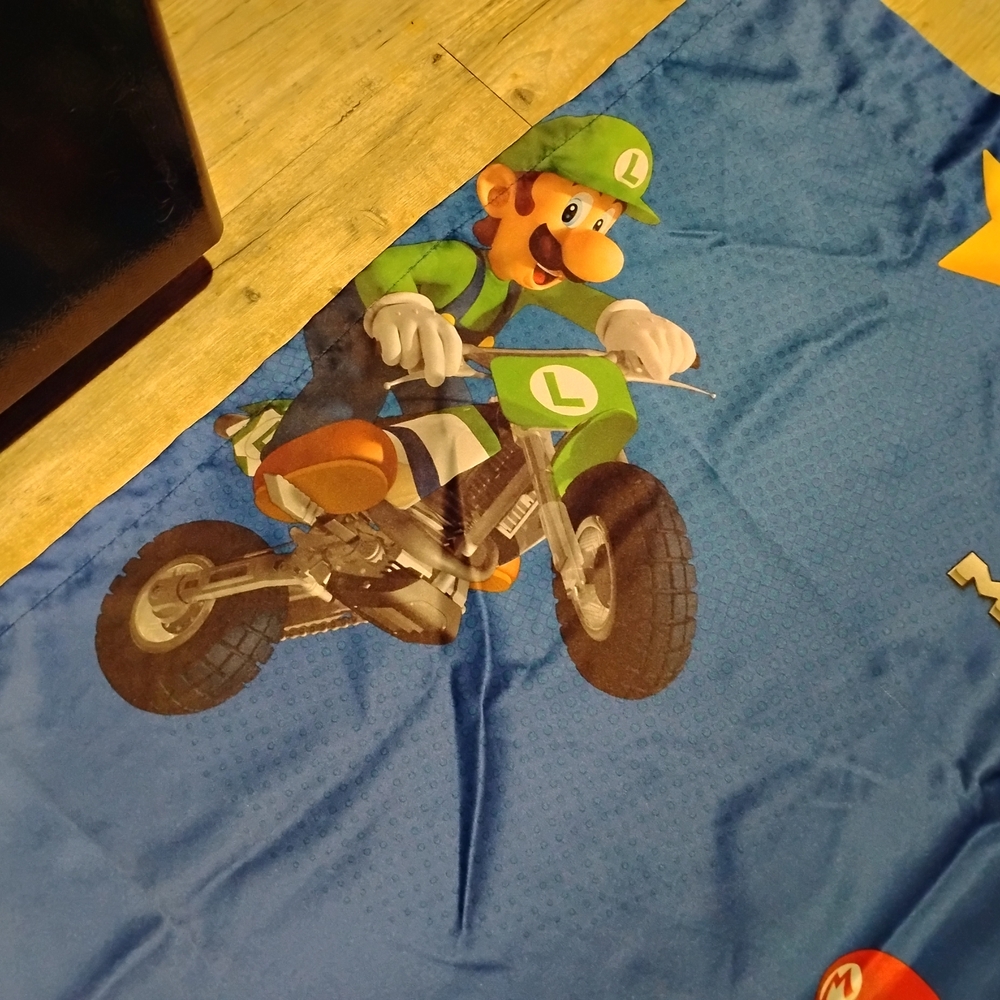 Nintendo Blue Mario Kart Curtains - Picture 6 of 8